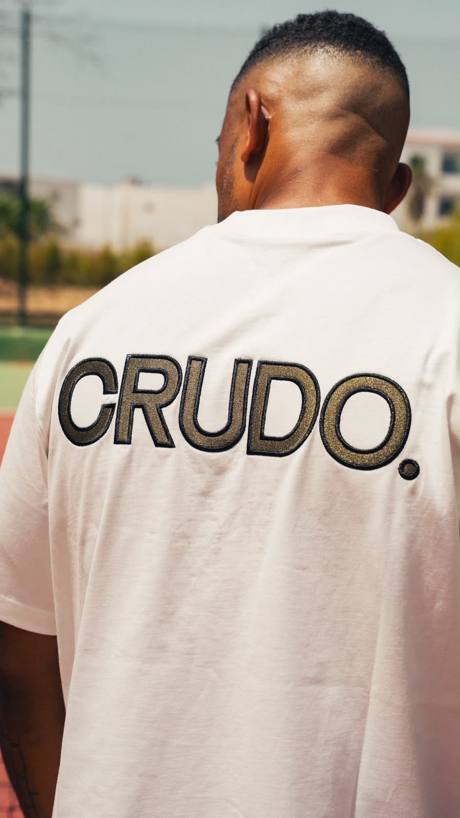 Crudo White & Khaki Tee