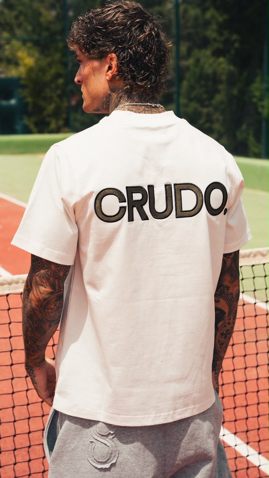 Crudo White & Khaki Tee