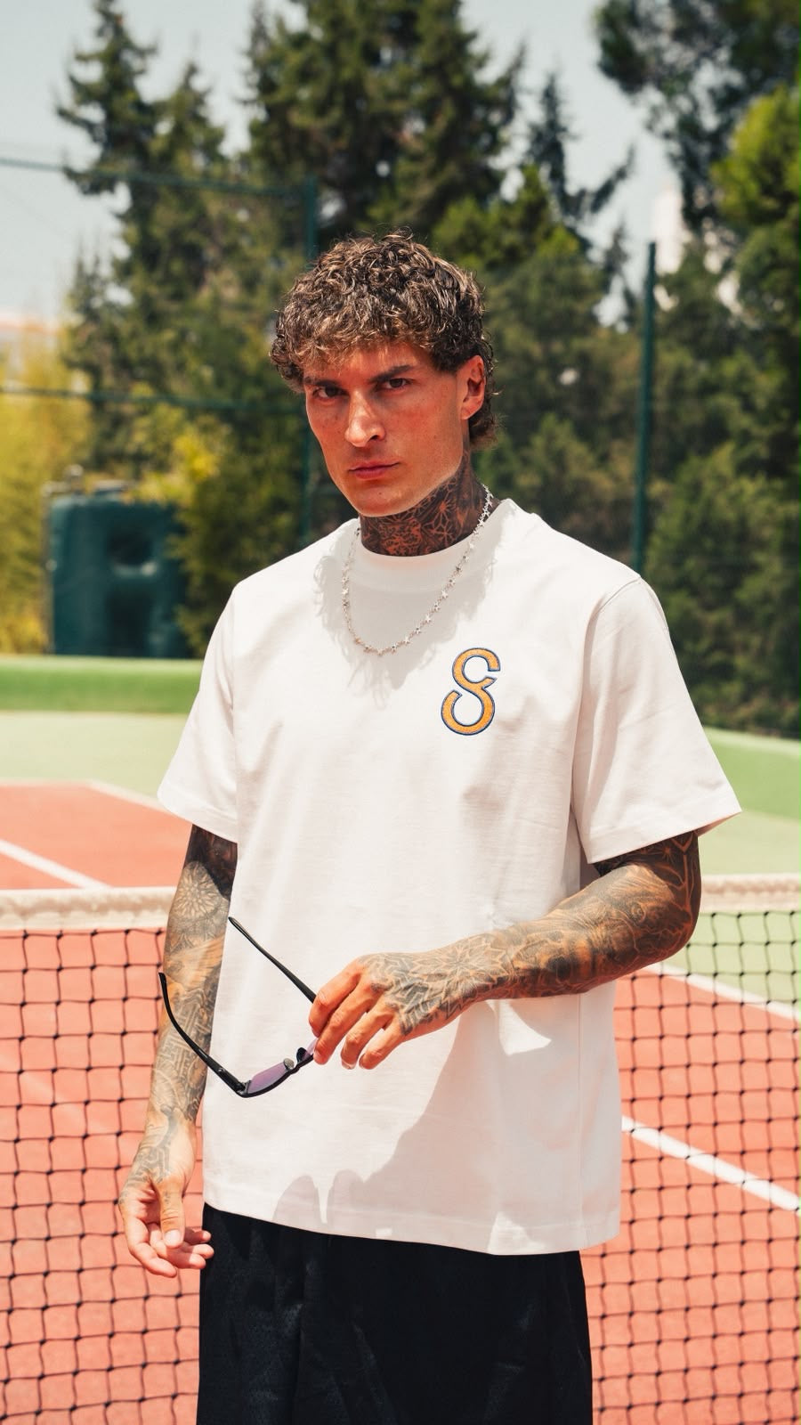 Crudo White & Orange Tee