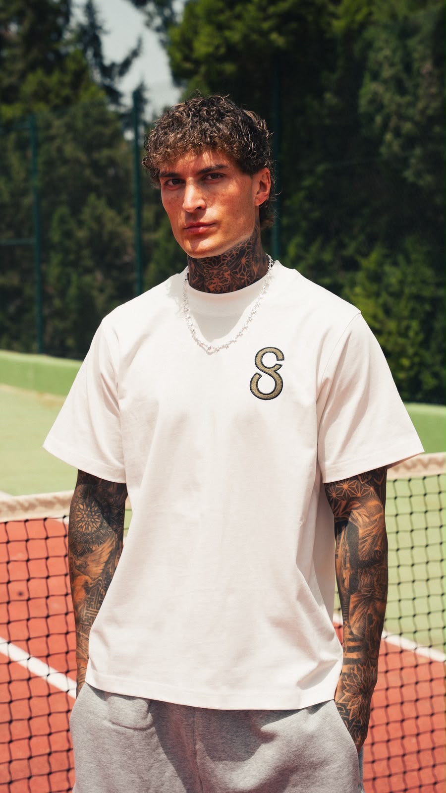 Crudo White & Khaki Tee