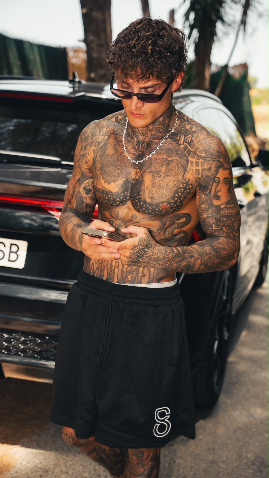 Crudo Black Mesh Shorts